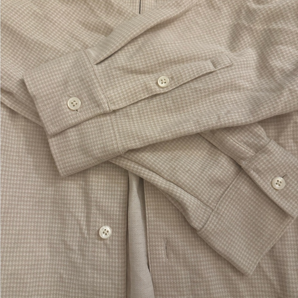 Madewell Men's Cream Checkered Button Down Shirt (M) - Picture 4 of 6